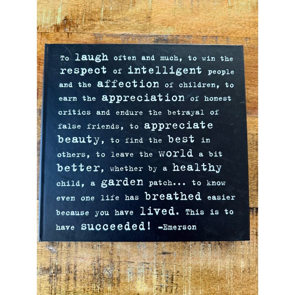 Quotable Photo Album W/ Emerson Quote EUC Never Used One Photo Per Page